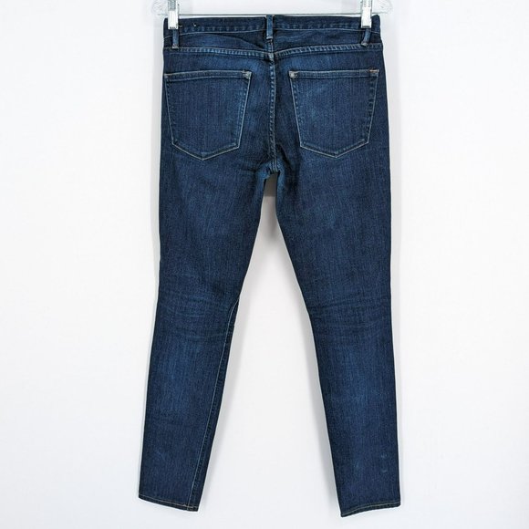 Madewell Skinny Skinny Jeans 27x32 Dark Wash Cotton Stretch Denim Blue Low Rise - Picture 10 of 11